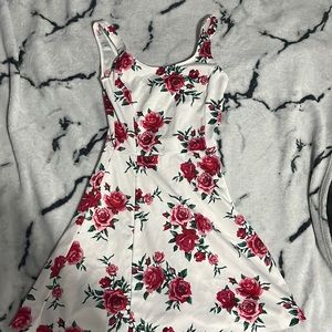 2 for $20 White floral summer dress (S)